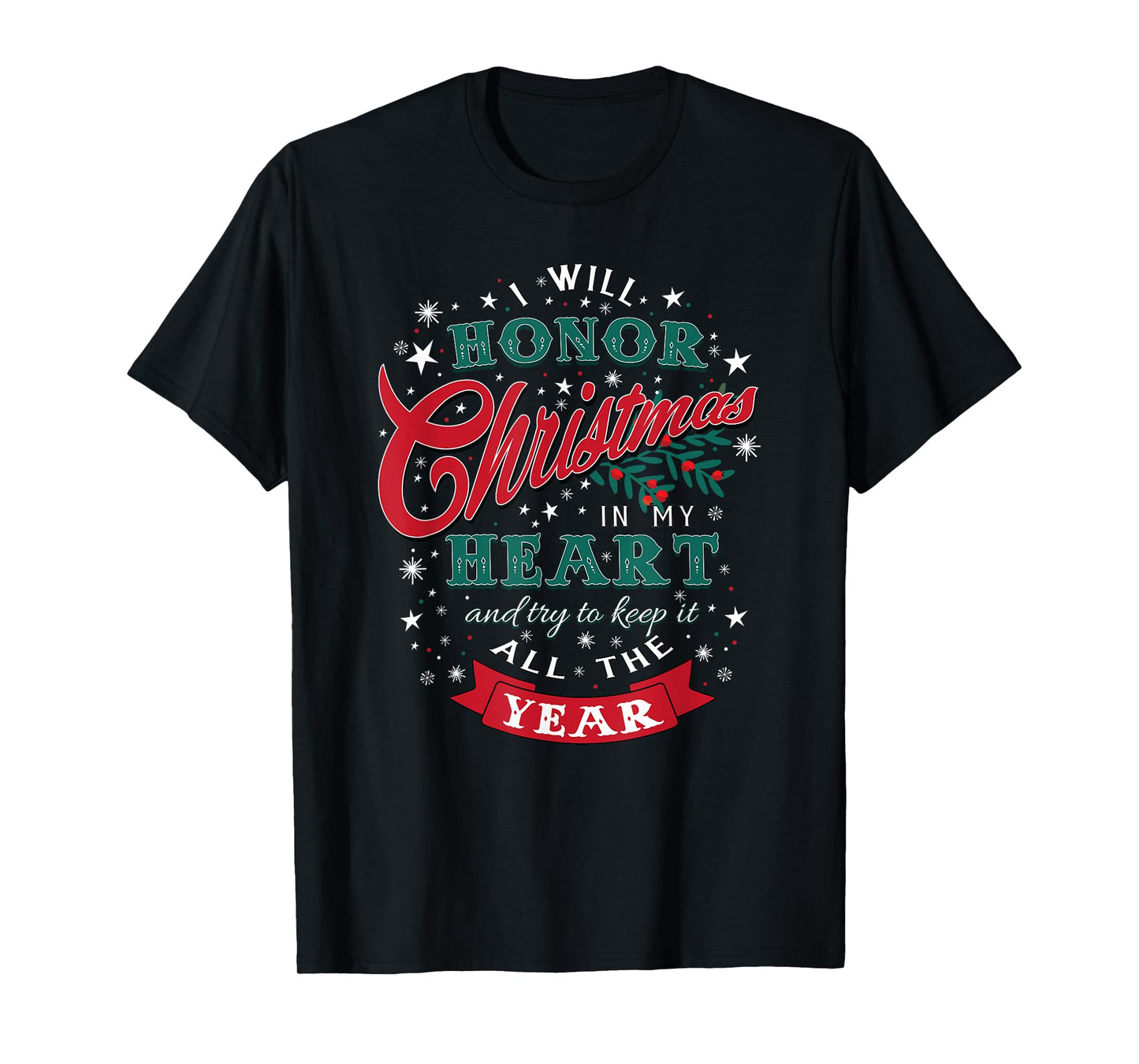 Christmas Carol, Scrooge Quote, Holiday festive graphic T-Shirt