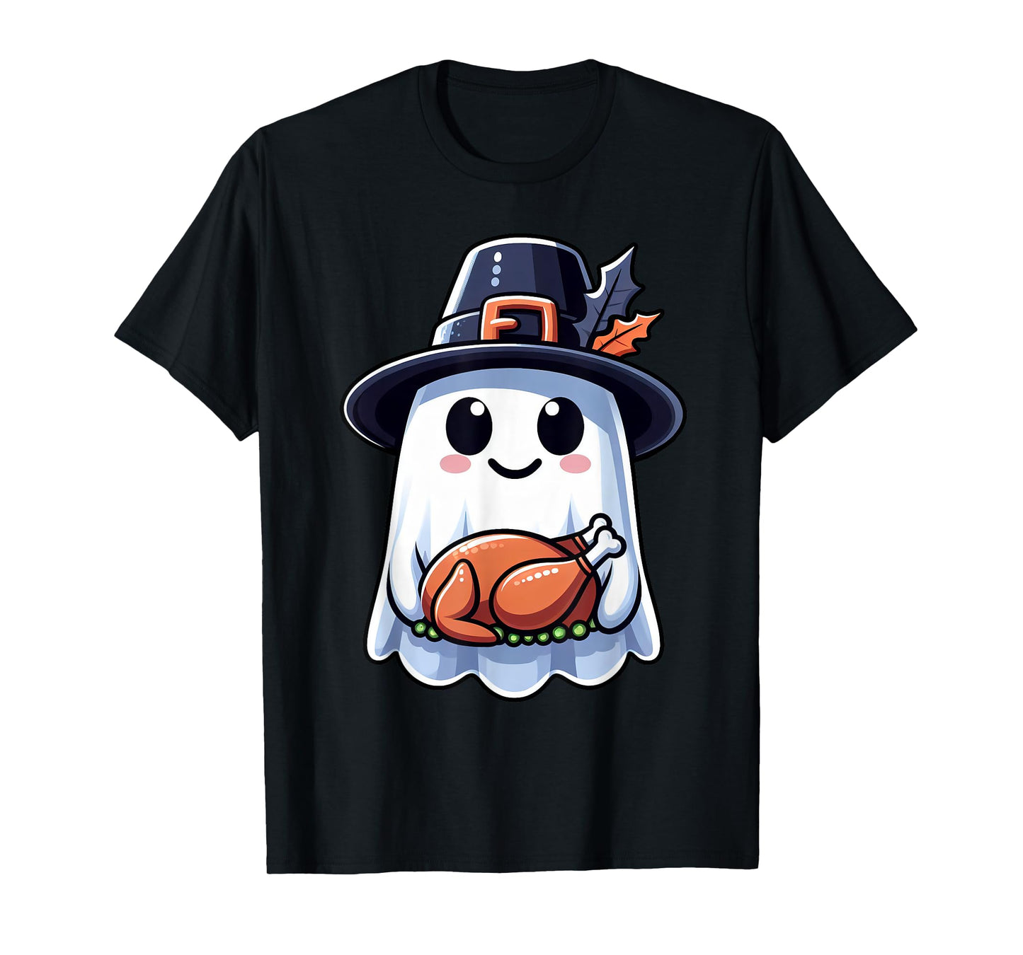 Thanksgiving Ghost Turkey Pocket Cute My Boo Halloween T-Shirt
