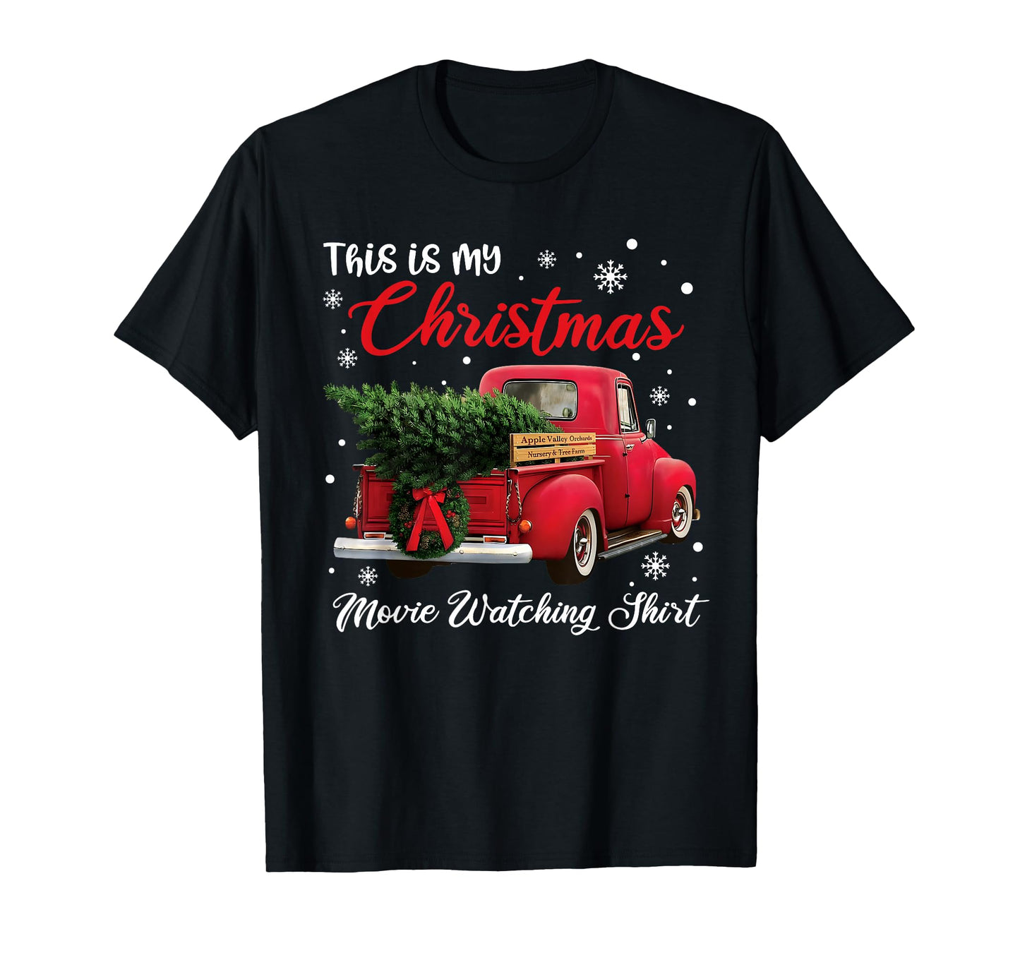 This is My Christmas Movie Watching Shirt Vintage Red Truck T-Shirt