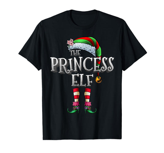 The Princess Elf Shirt Matching Family Funny Christmas Elf T-Shirt