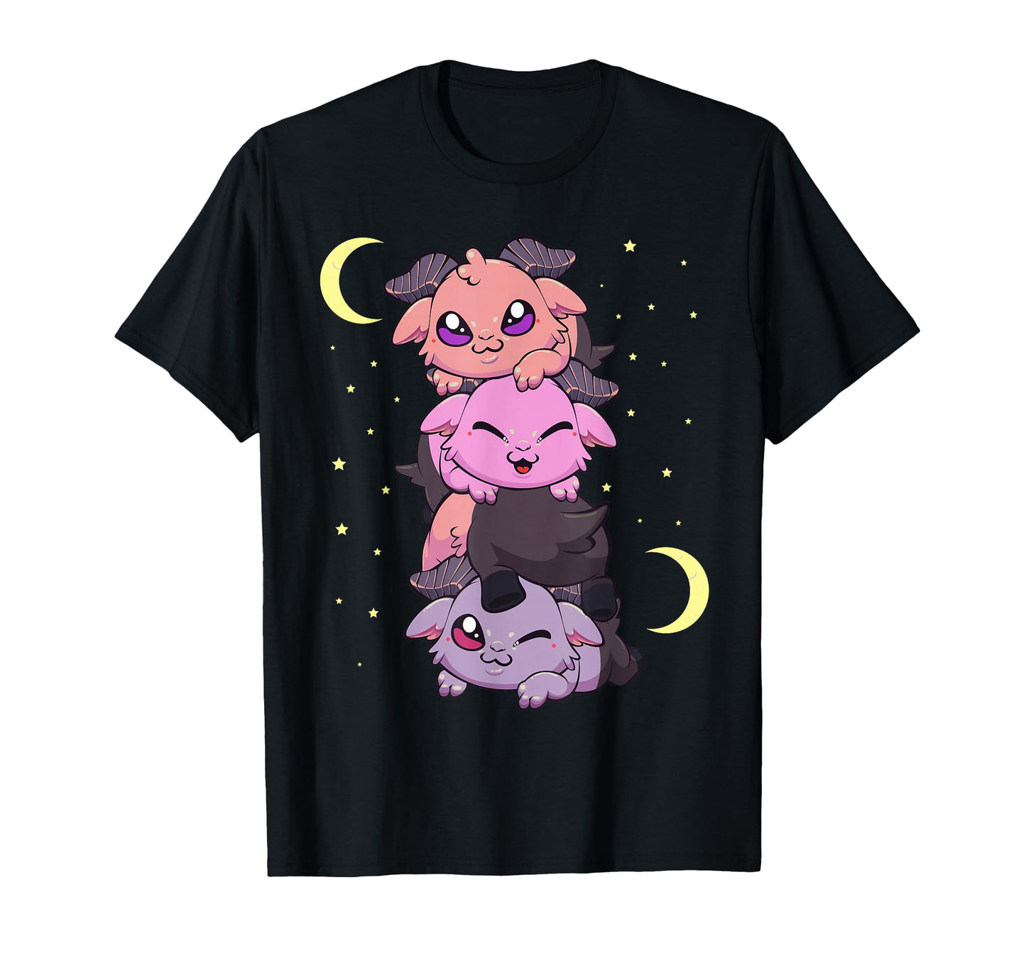 Pastel Goth Kawaii Pile of Playing Baby Baphomet T-Shirt