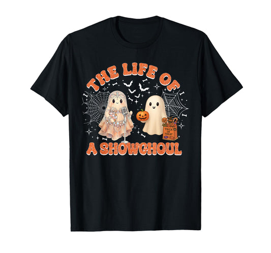 The Life of a Show Ghoul Retro Halloween Show Ghosts Girl T-Shirt
