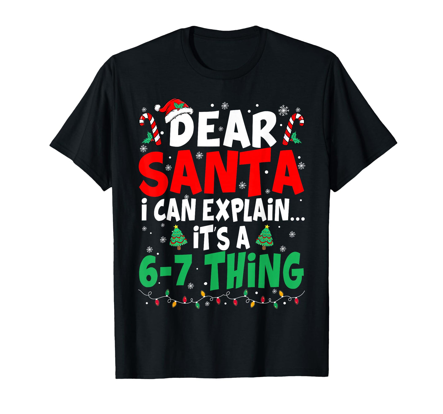 67 Meme Dear Santa 6 7 Funny Christmas Six Seven Kids Boys T-Shirt