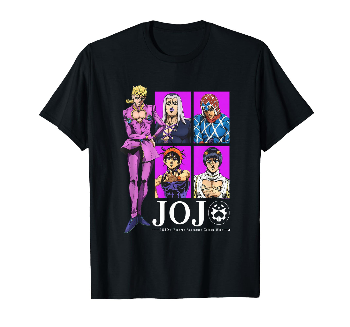 JoJo Golden Wind Giorno Abbacchio Mista Narancia Bruno Gang T-Shirt