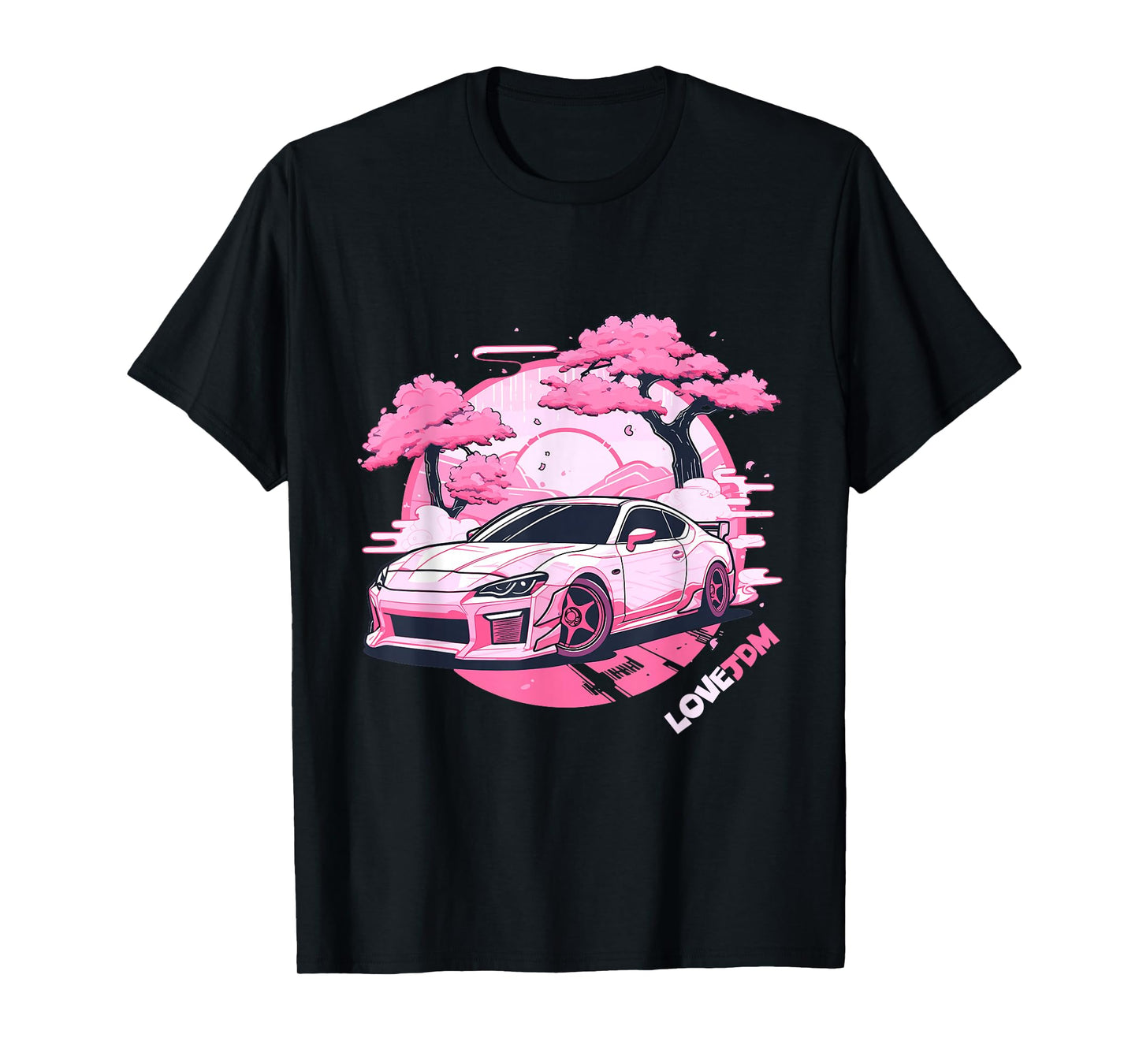 Love JDM Girl Racer Pink Japanese Race Car T-Shirt