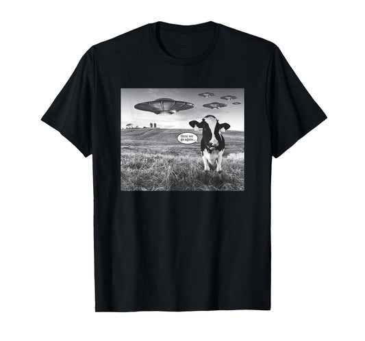 Funny Cow Selfie With Alien T-Shirt