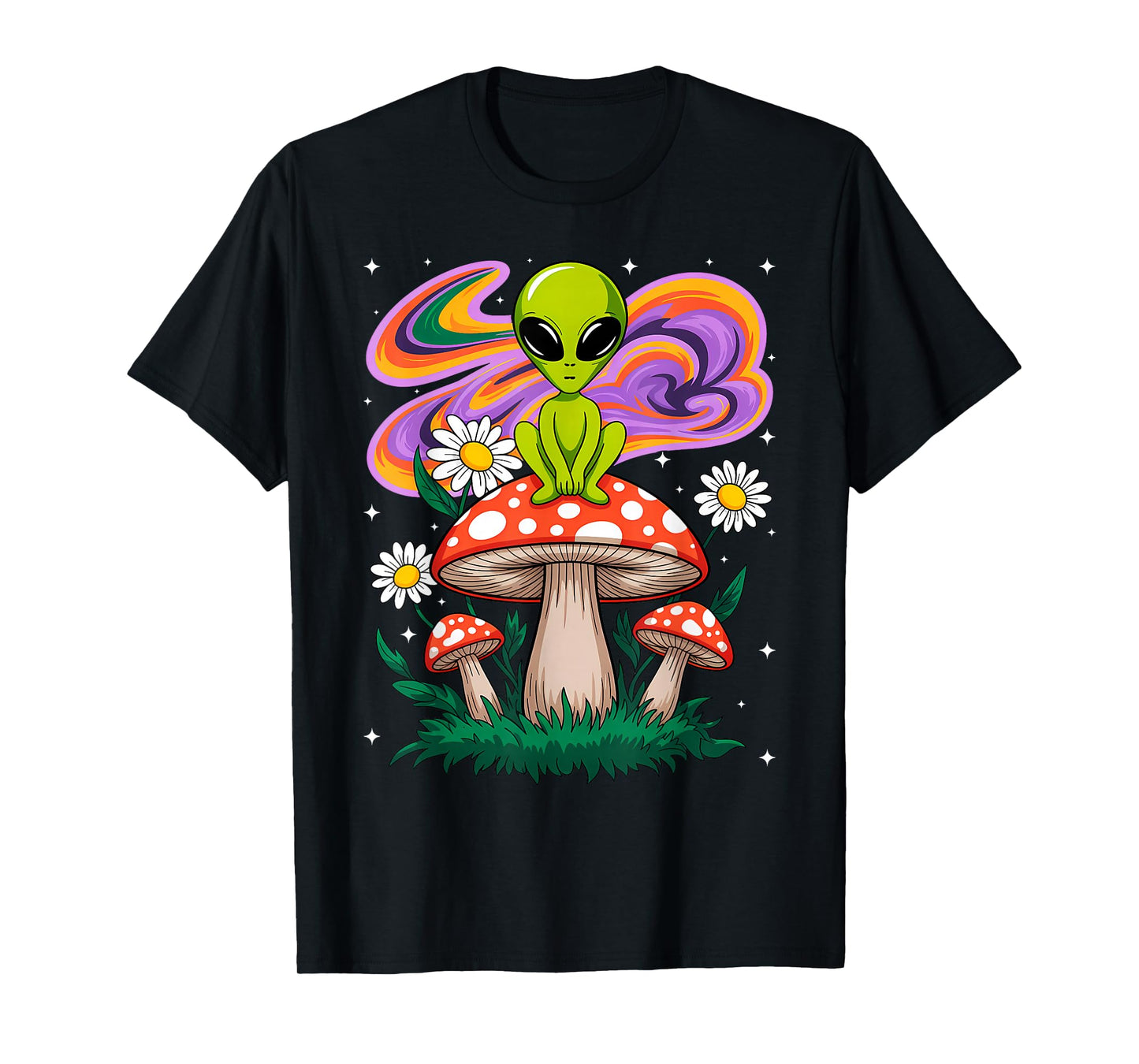Funny Magic Mushroom Alien Trippy Shroom T-Shirt