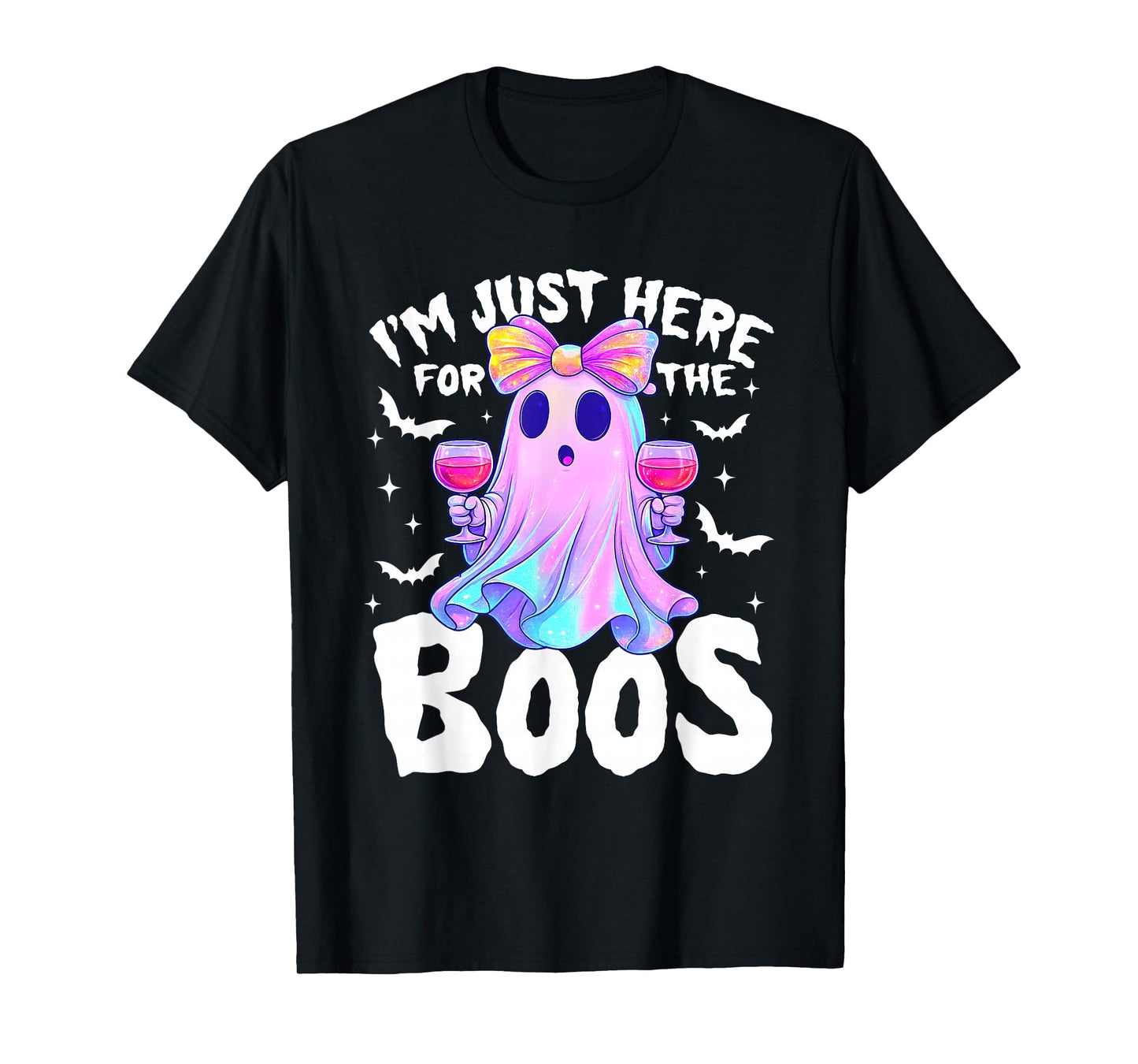 I'm Just Here for The Boos Ghost Cute Funny Halloween Women T-Shirt