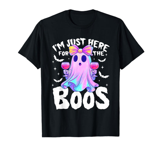 I'm Just Here for The Boos Ghost Cute Funny Halloween Women T-Shirt