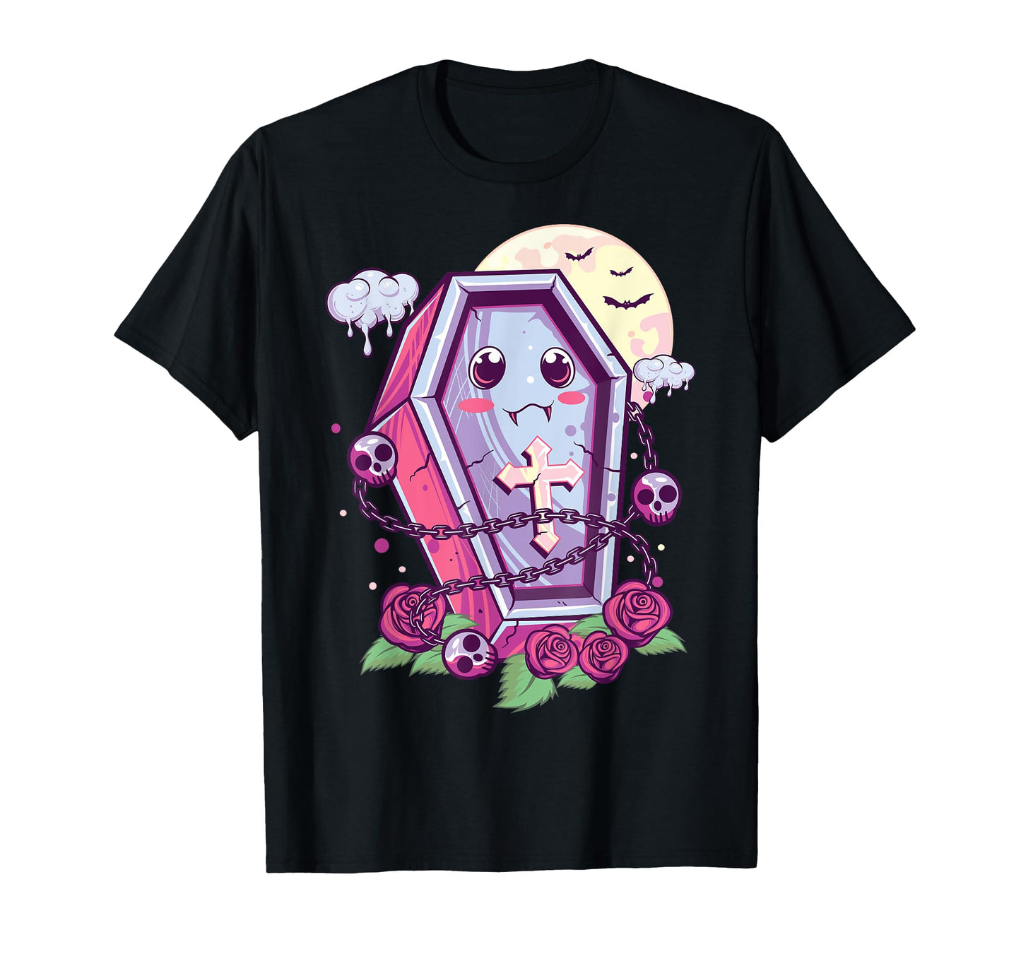 Kawaii Pastel Goth Cute Creepy Coffin Menhera Occult Nu Goth T-Shirt