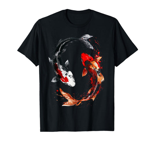 Japanese Koi Fish Tattoo Yin Yang Fish T-Shirt