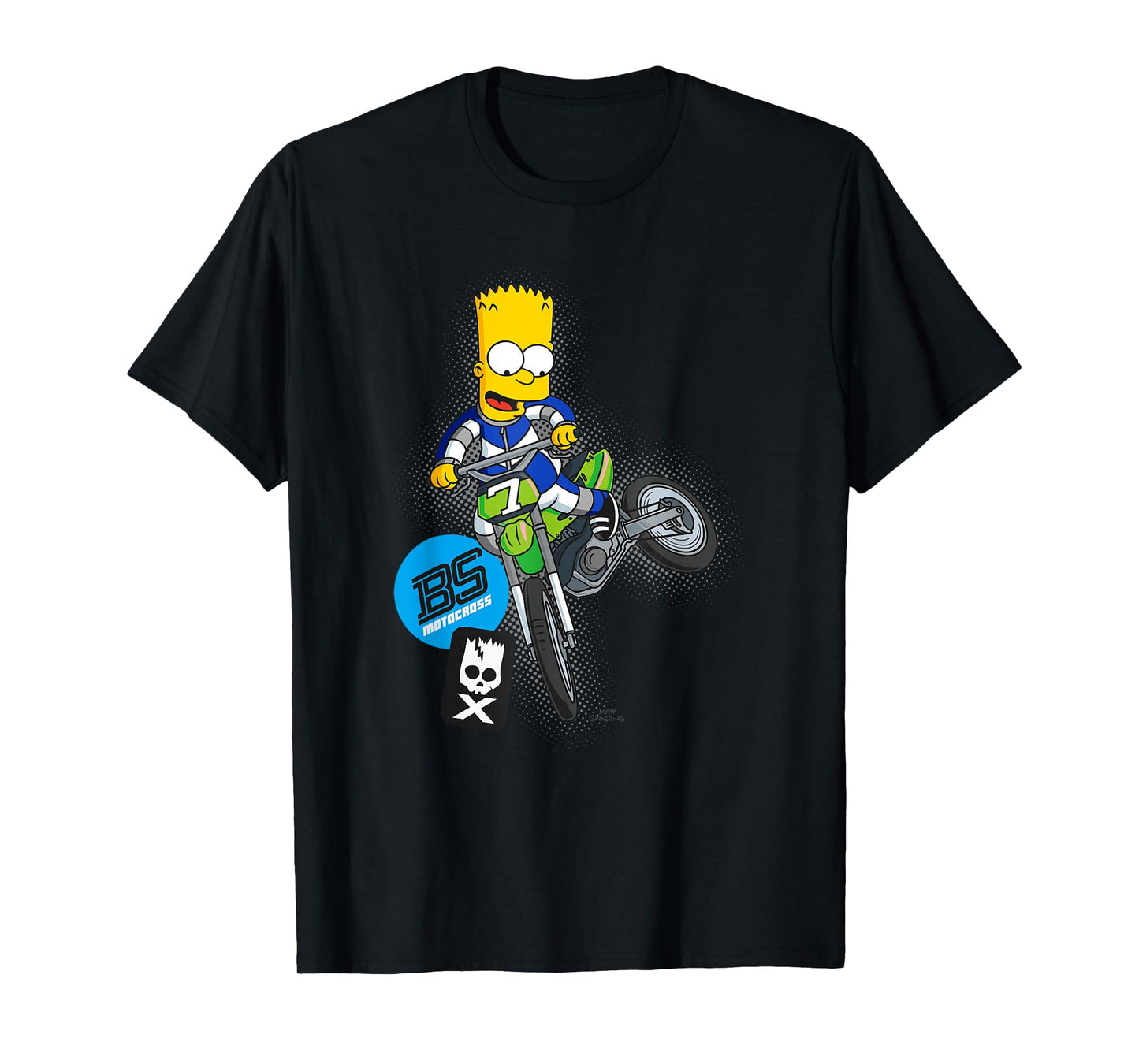 The Simpsons Bart Simpson BMX Motocross Racing C2 T-Shirt