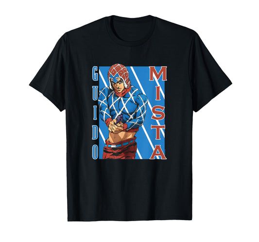 JoJo Part 5 Golden Wind Guido Mista Six Bullets Pose Anime T-Shirt