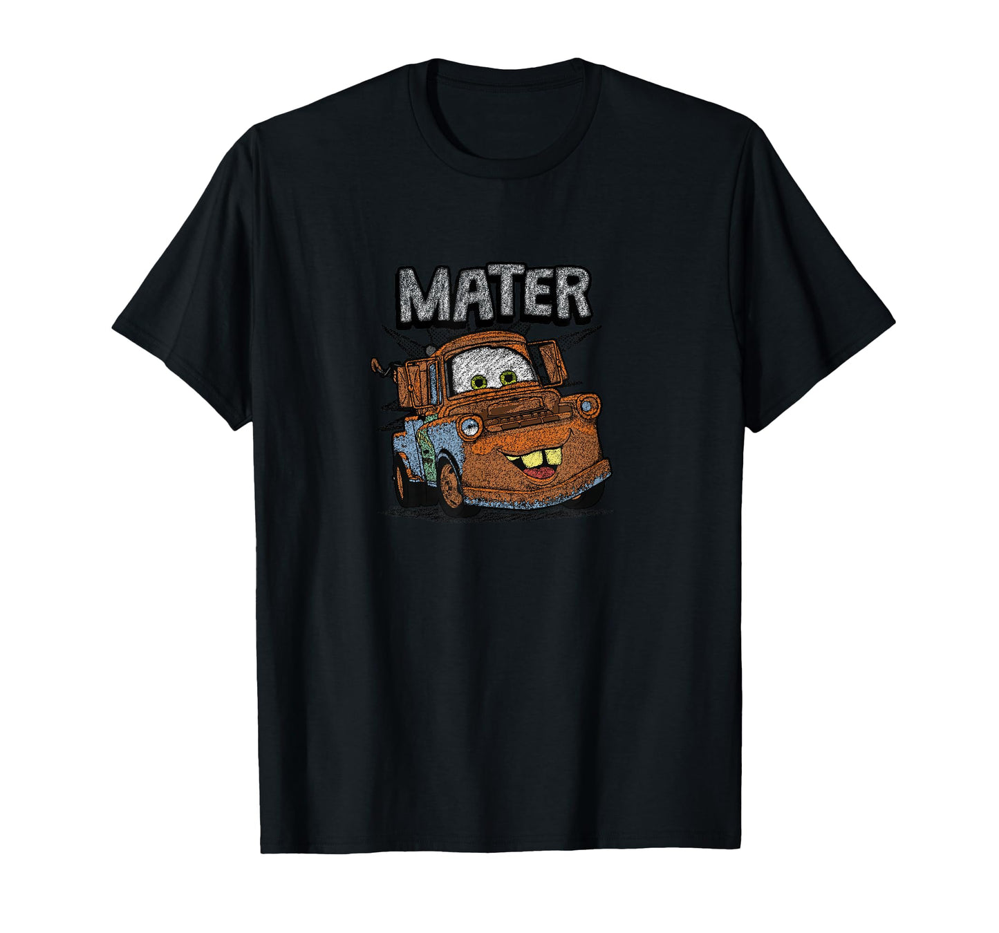Disney Pixar Cars Vintage Tow Mater Crayon Sketch Portrait T-Shirt