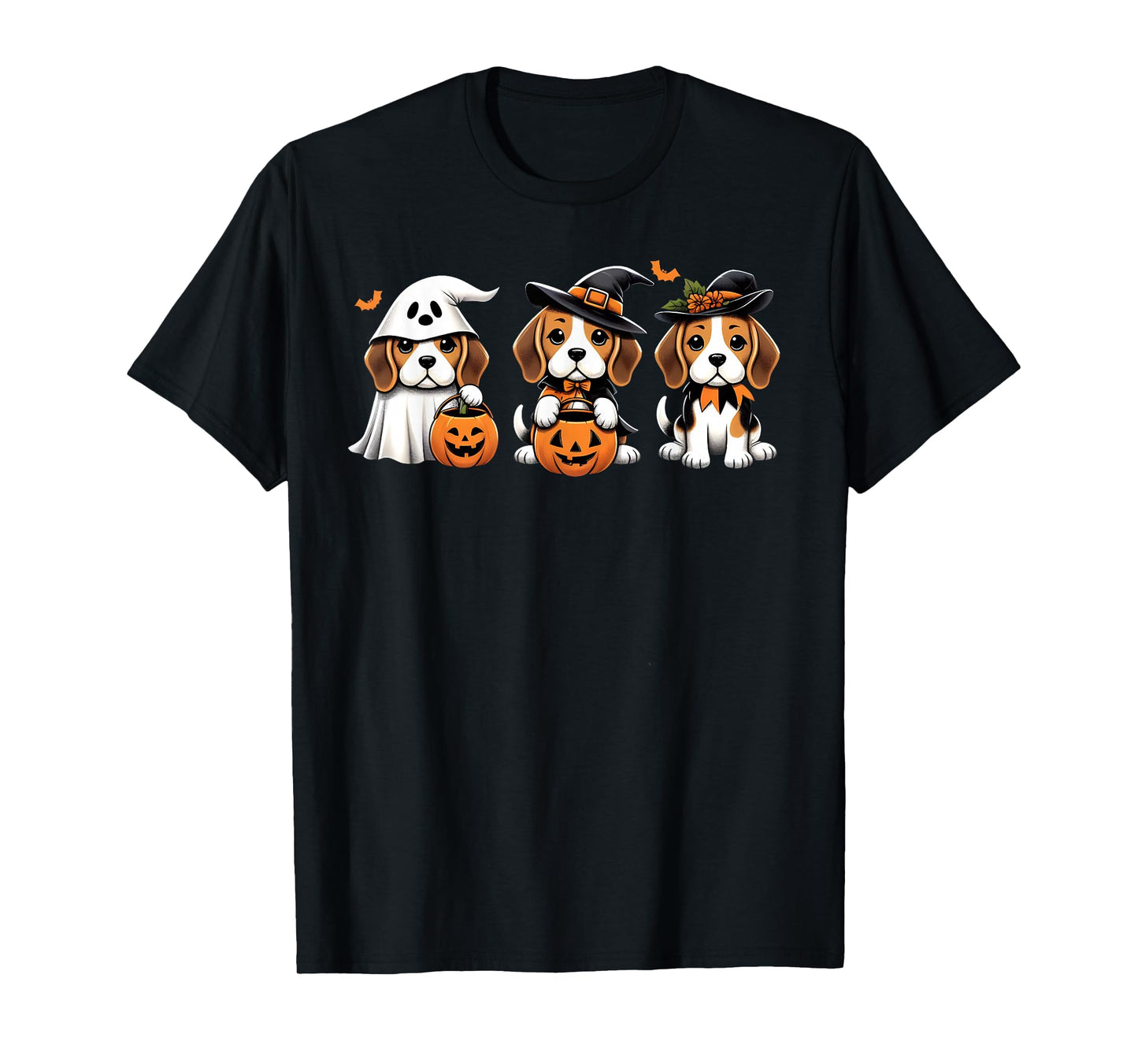 Cute Beagle Spooky Halloween Costume Beagle Ghost Dogs T-Shirt