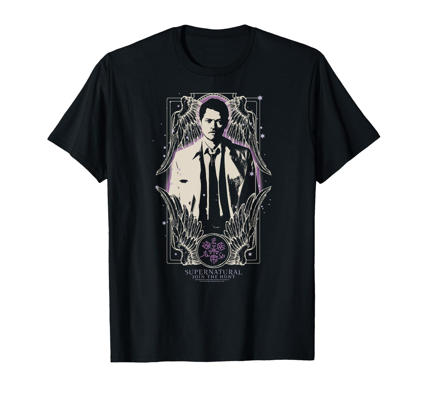 Supernatural Castiel Angel Wings Illustration TV Show T-Shirt
