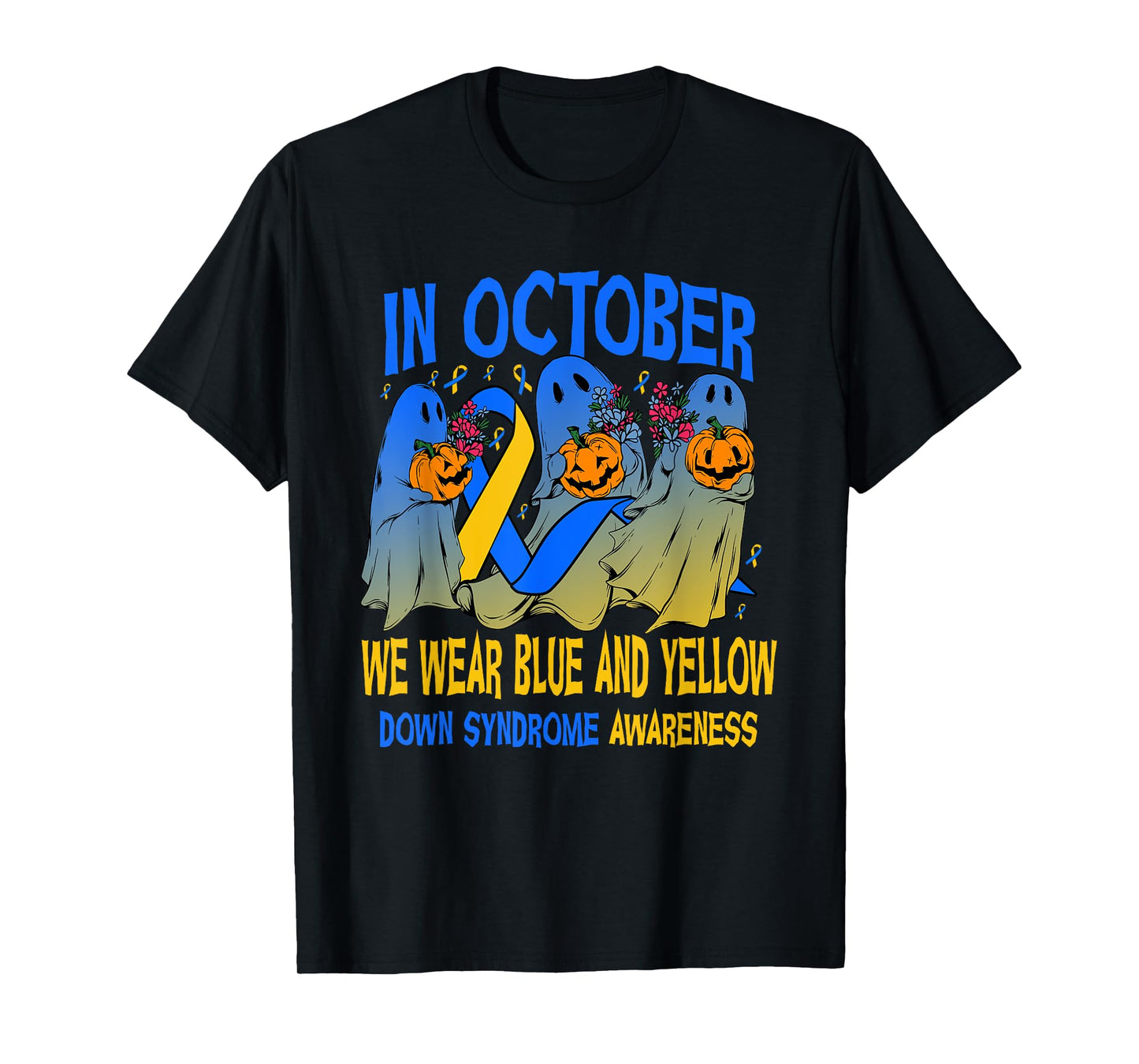 Spooky Trisomy 21 Halloween Costume Ghosts Down Syndrome T-Shirt