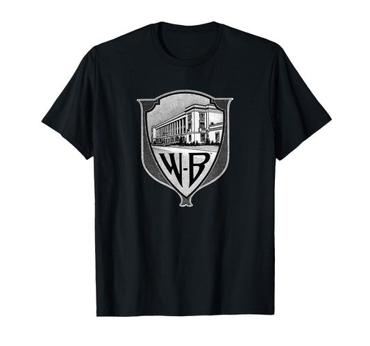 WB100 Vintage Warner Bros. Movie Studio Badge Logo T-Shirt