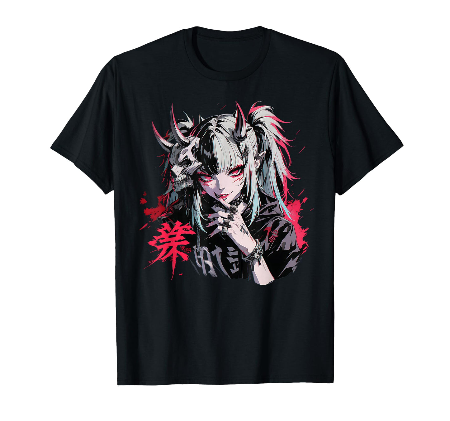 Gothic Anime Demon Waifu Cute Japan Manga Vaporware Retro T-Shirt