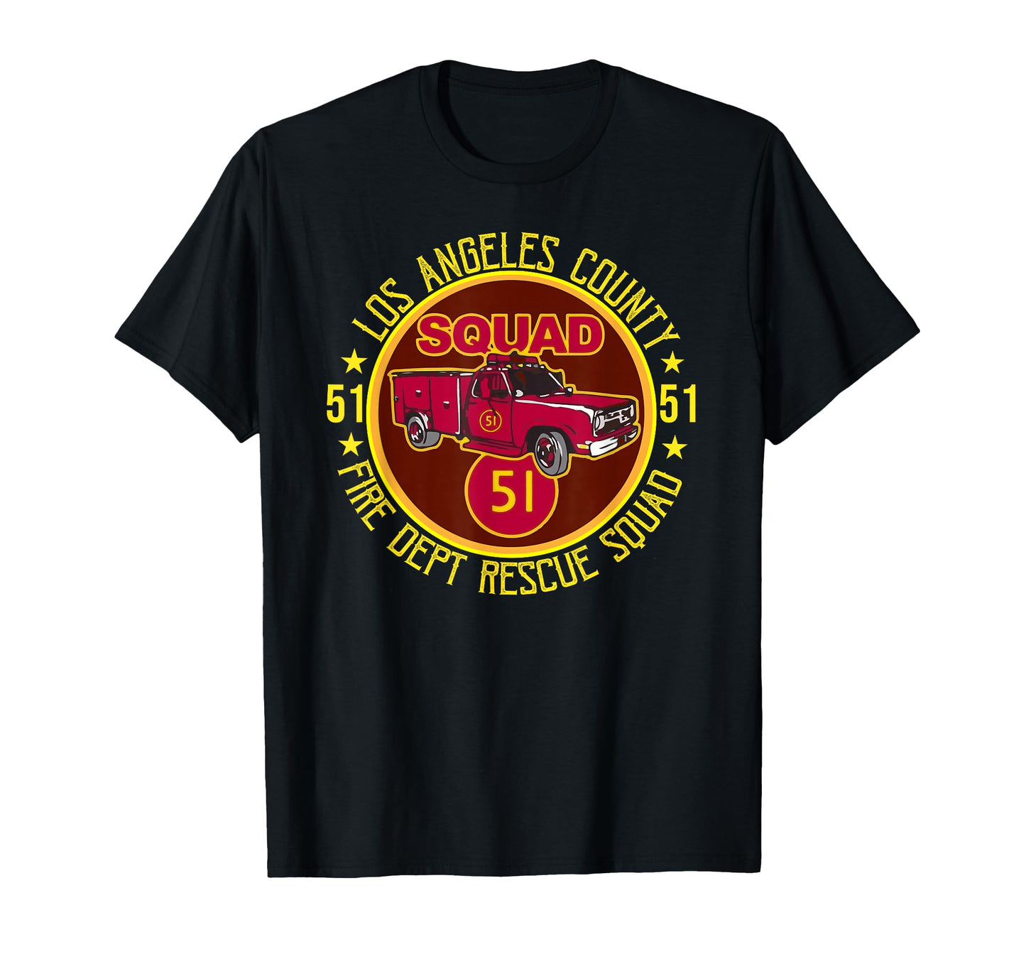 Vintage Truck Side 51 classic Emergency Squad 51 T-Shirt