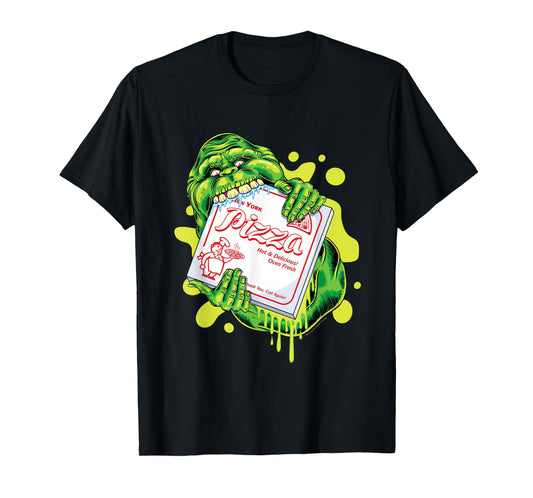 Ghostbusters: Frozen Empire Slimer Eating Pizza Box T-Shirt