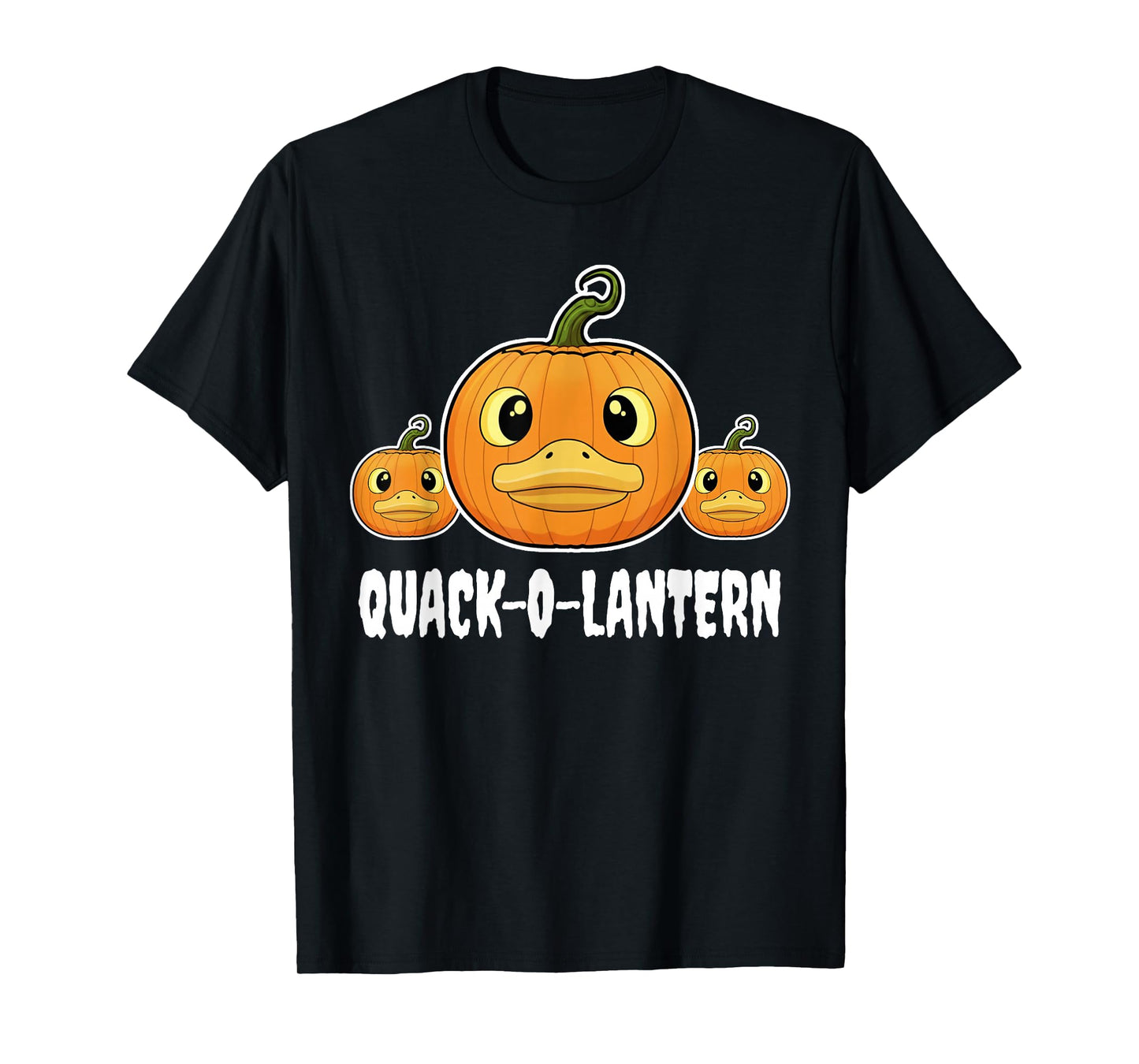 Quack-O-Lantern Funny Duck Halloween Costume Pumpkin Outfit T-Shirt