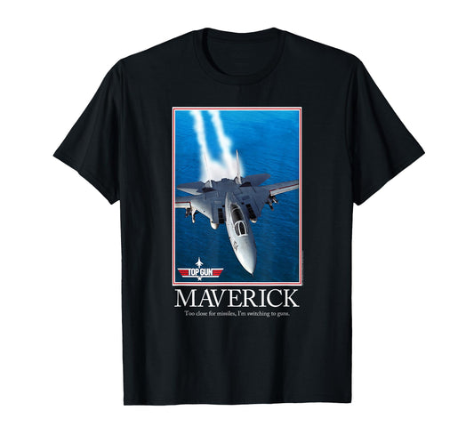 Top Gun Maverick Motivational Poster with Jet Action Movie T-Shirt