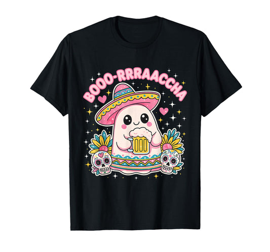 Cute Boorraaccha Ghost Beer Kawaii Fiesta Halloween T-Shirt