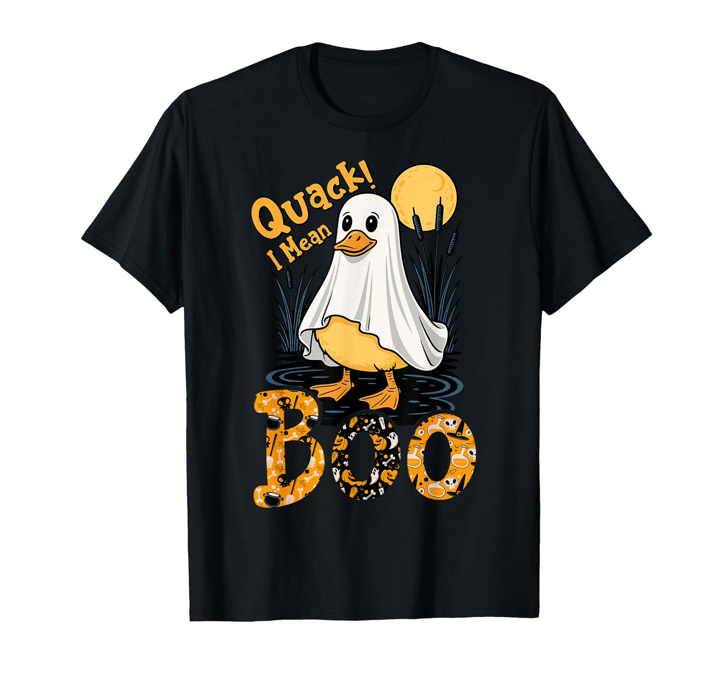 Quack I Mean Boo Duck Trick or Treat Spooky Halloween Party T-Shirt