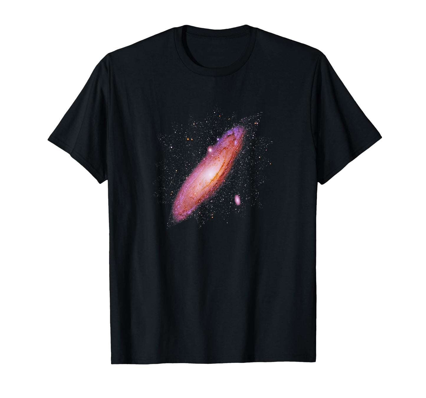 Andromeda Galaxy Messier 31 Stars in a Star Shaped Contour T-Shirt