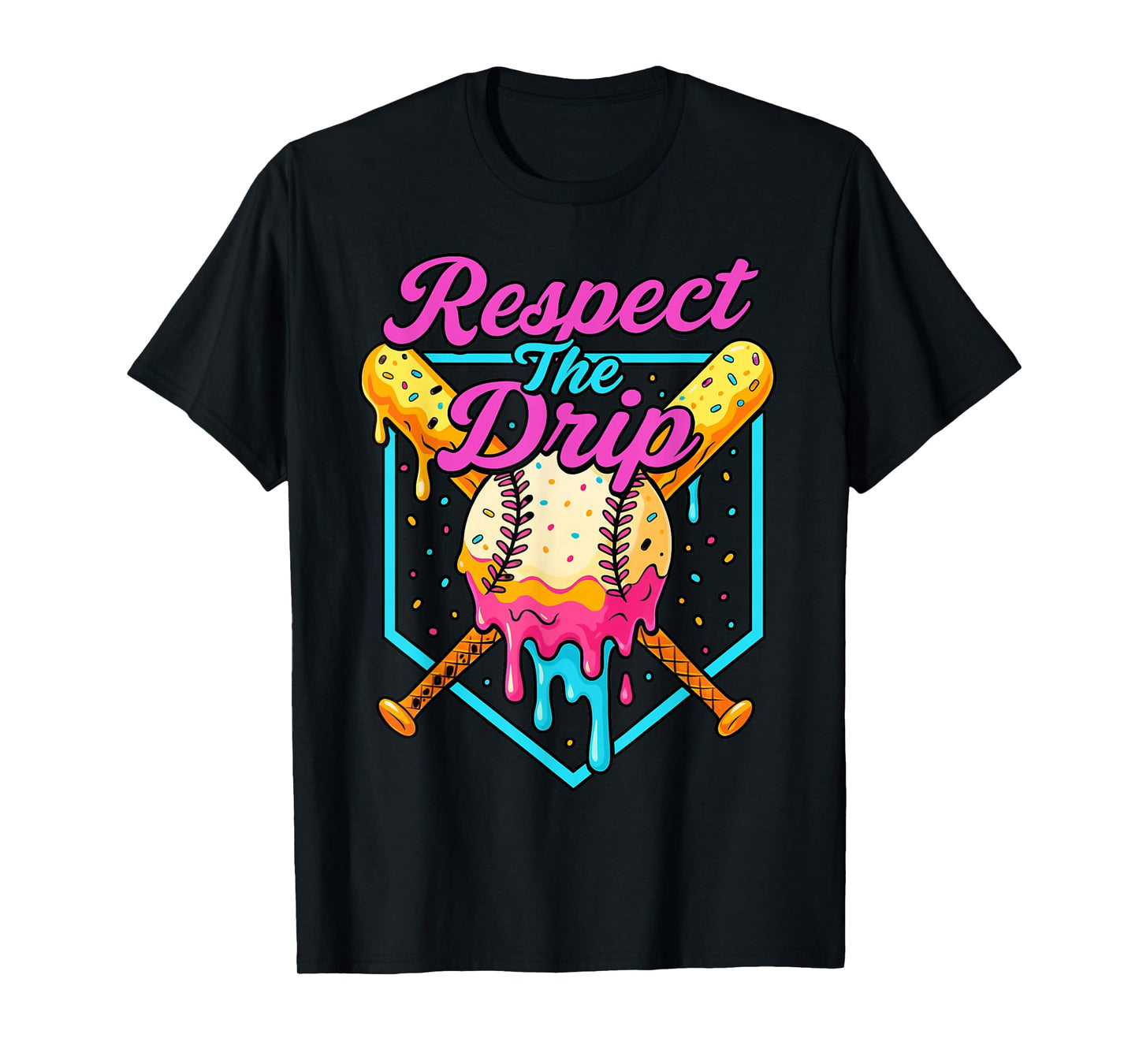 Respect The Drip Youth Baseball Ice Cream T-Shirt