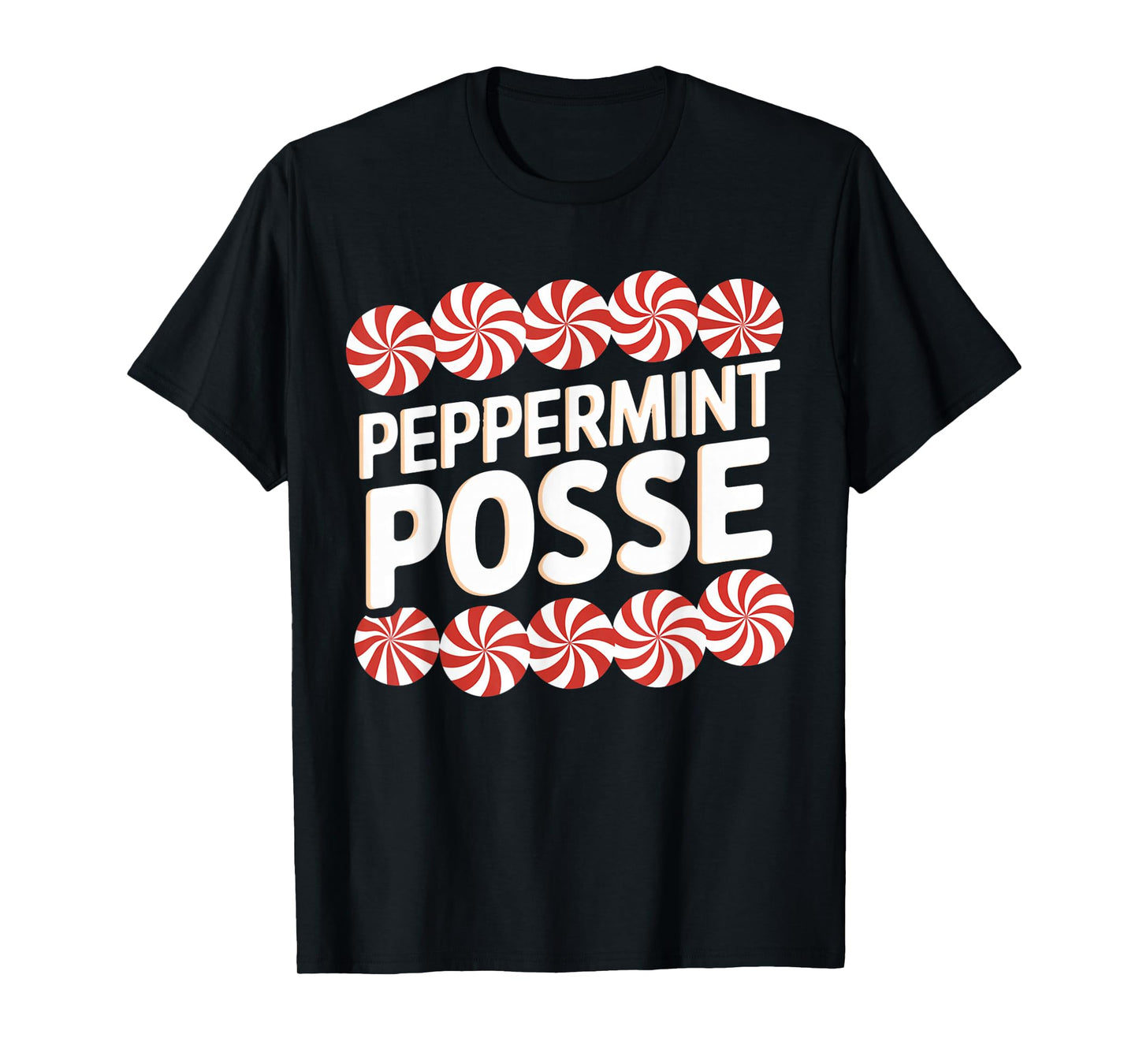 Peppermint Posse Festive Christmas Candy Theme Family Match T-Shirt