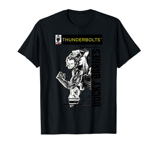 Marvel Studios Thunderbolts Bucky Barnes B&W Comic Cover #2 T-Shirt