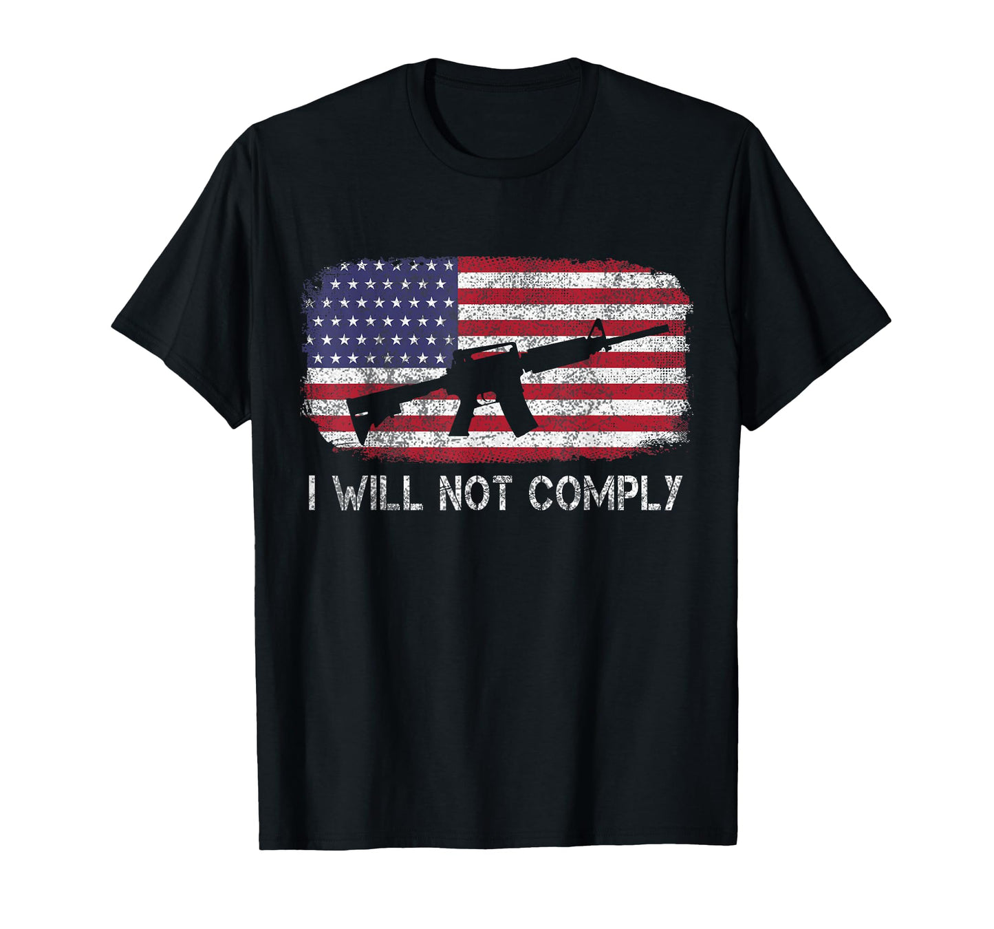 I Will Not Comply Shirt Fun American flag T-Shirt