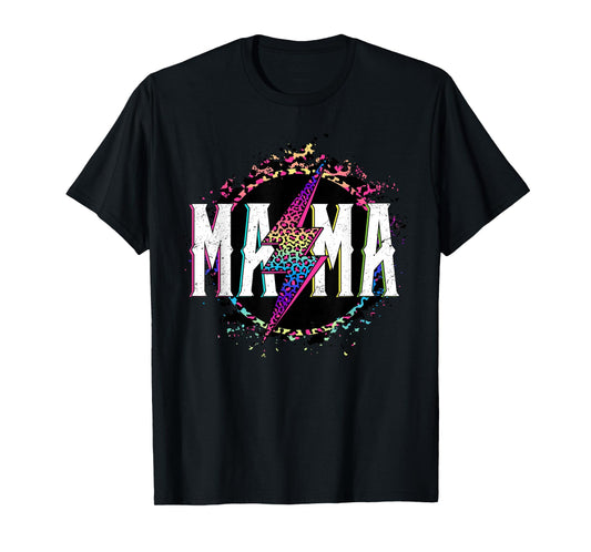 Mama Rainbow Leopard Lightning T-Shirt