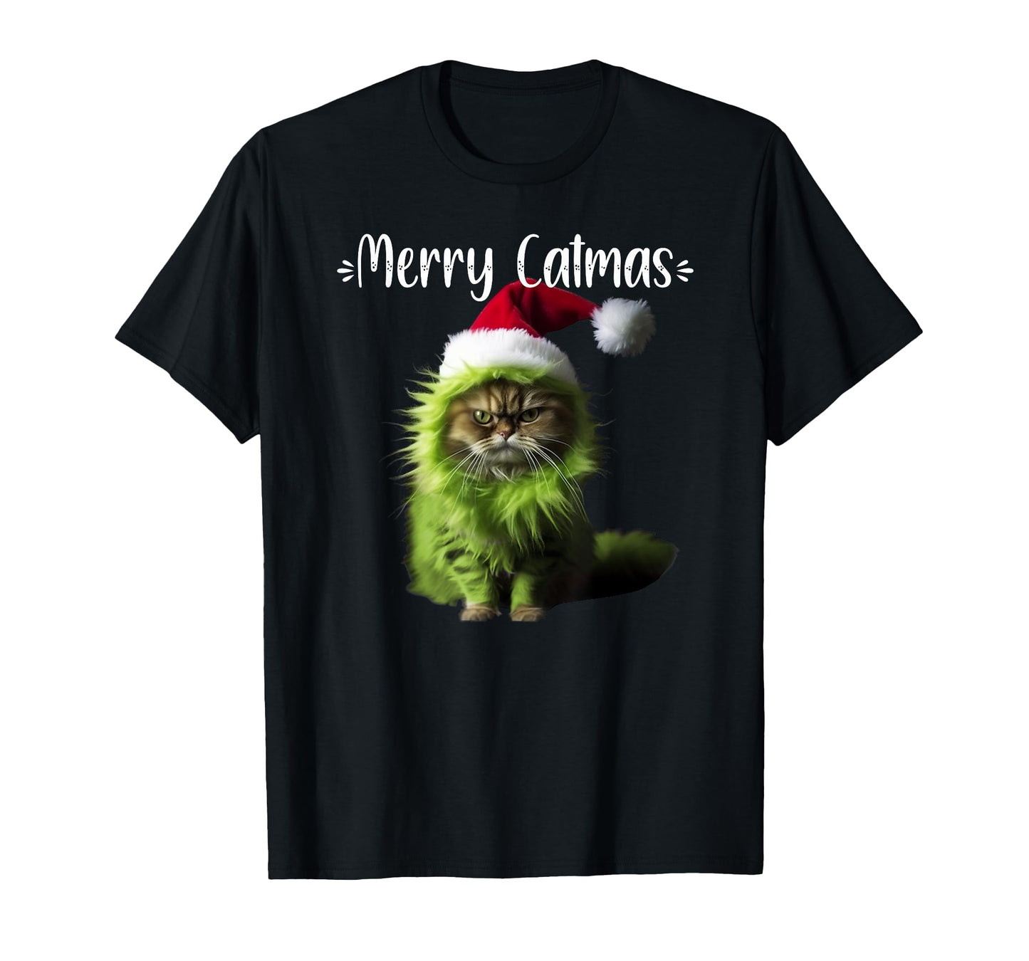 Merry Catmas - Funny Cat Christmas T-Shirt for Men Women Kids