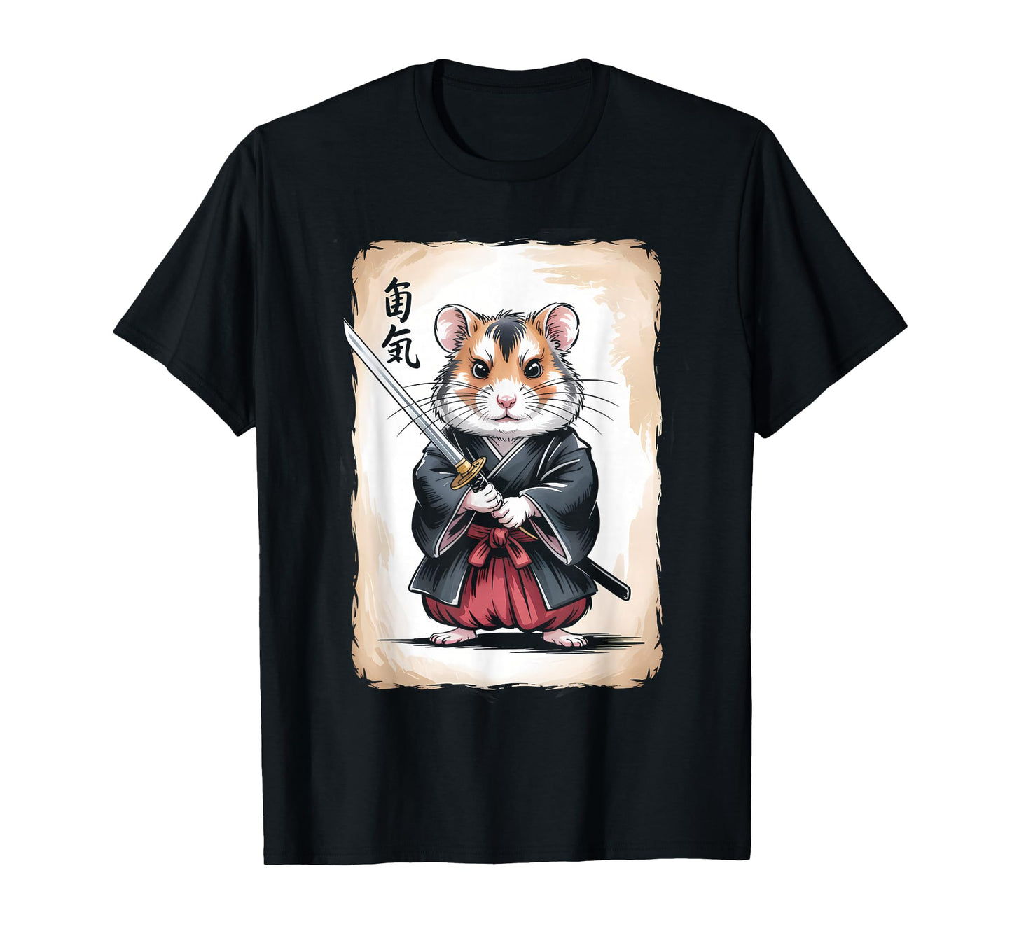 Samurai Hamster Shirt Japanese Culture Art Cool Anime Gifts T-Shirt