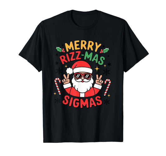 Merry Rizzmas Sigmas Funny Christmas T-Shirt
