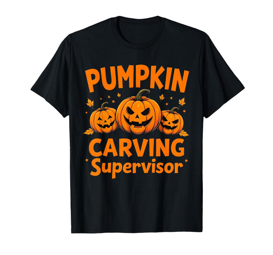 Pumpkin Carving Supervisor Matching Halloween T-Shirt