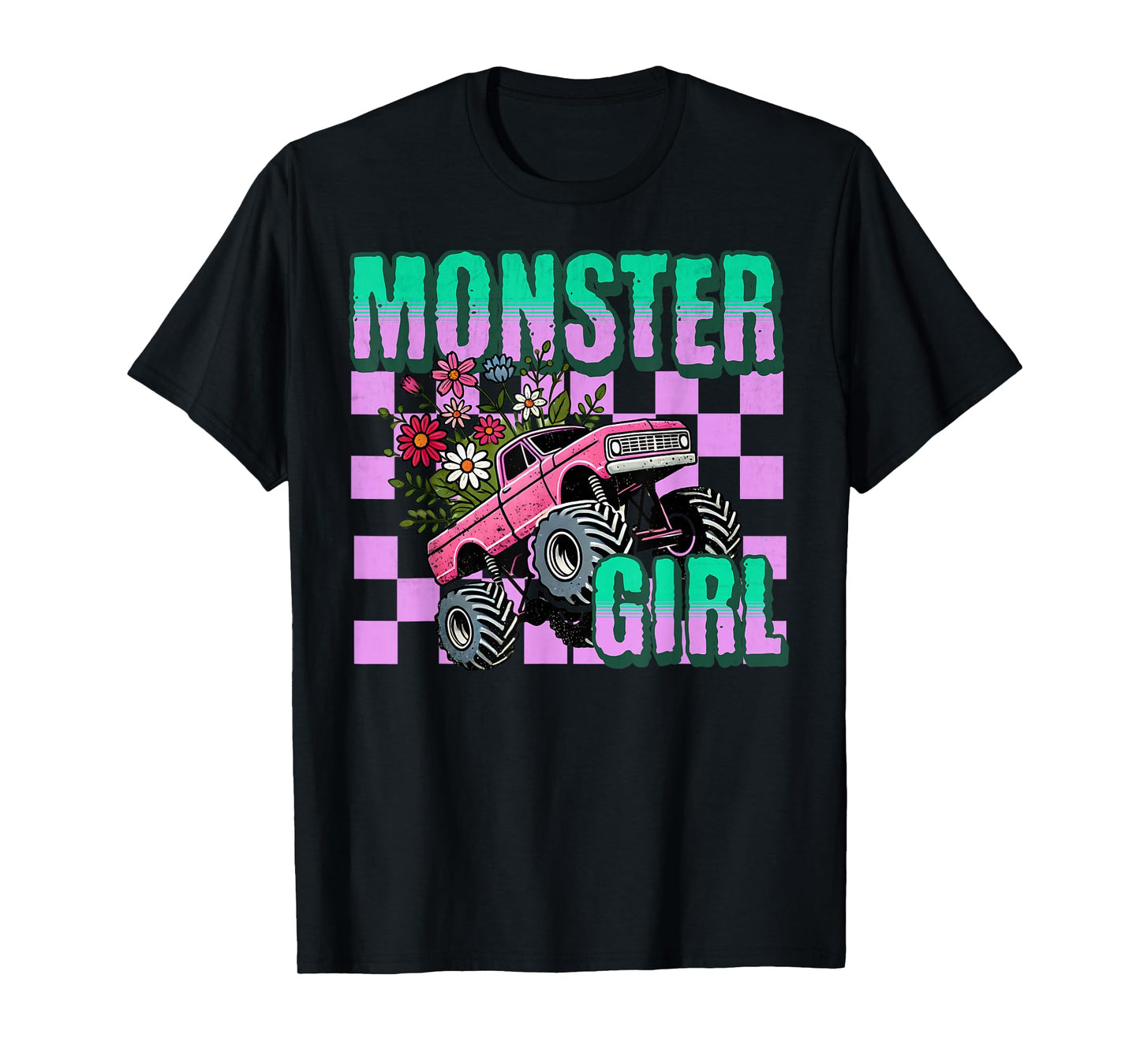 Vintage Monster Truck Girl Retro Women's Monster Truck Lover T-Shirt