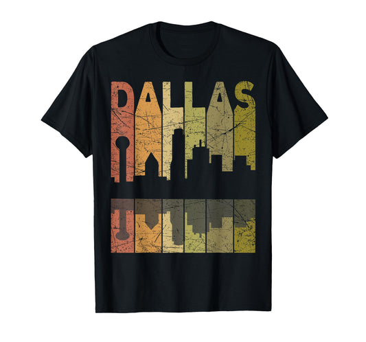 Dallas Vintage Dallas Texas Retro Dallas Skyline T-Shirt