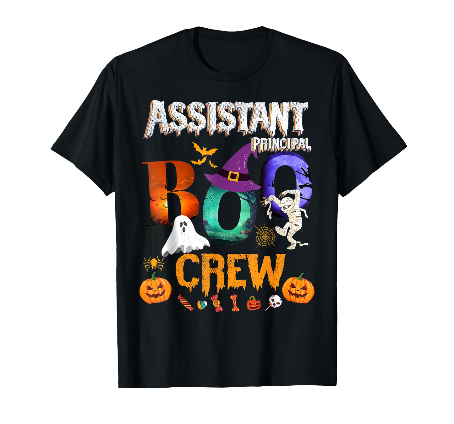 Assistant Principal Boo Crew Teacher Student Funny Halloween T-Shirt