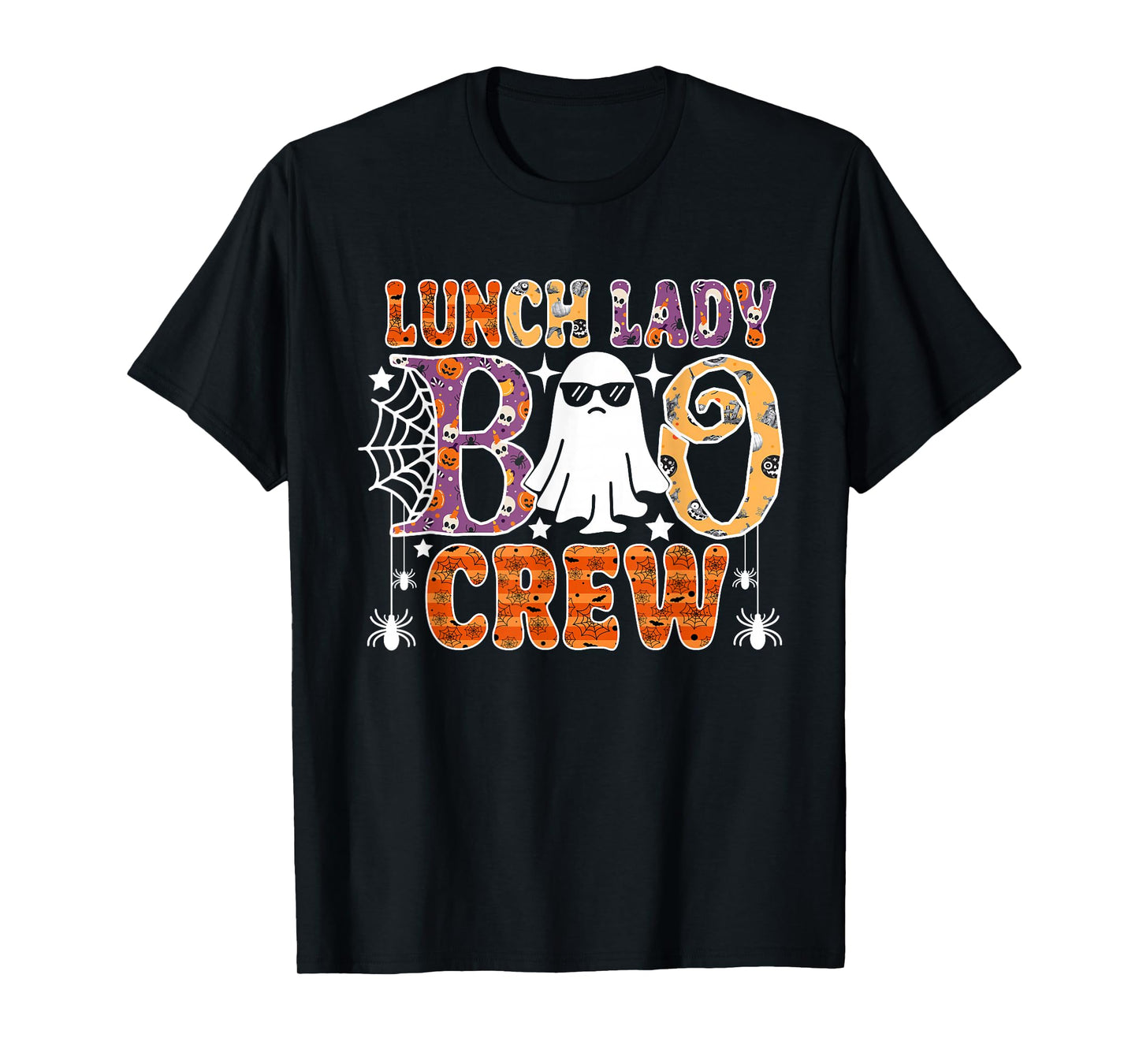 Lunch Lady Boo Crew Cute Ghost Halloween Costume T-Shirt