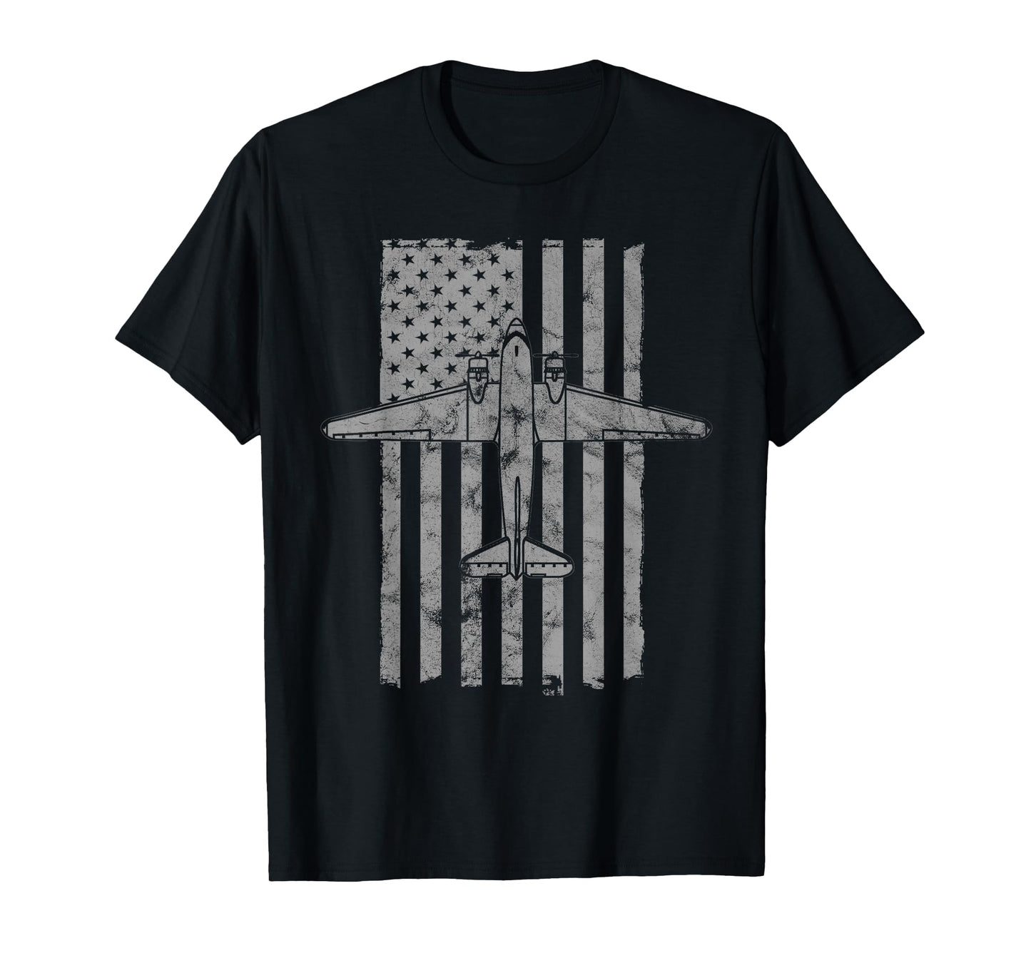 C-47 Skytrain WWII Transport Airplane Vintage Flag T-shirt T-Shirt