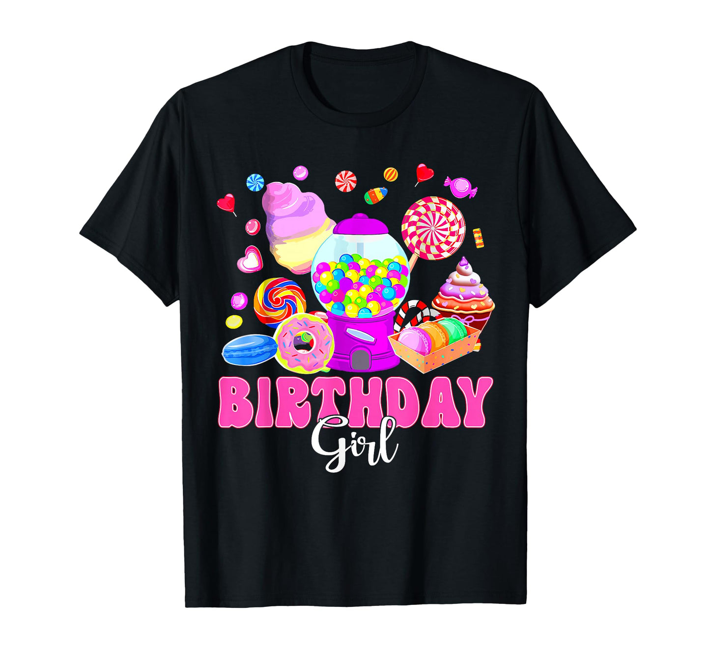 Birthday Girl Shirt Candy Birthday Party For Kids Girl T-Shirt