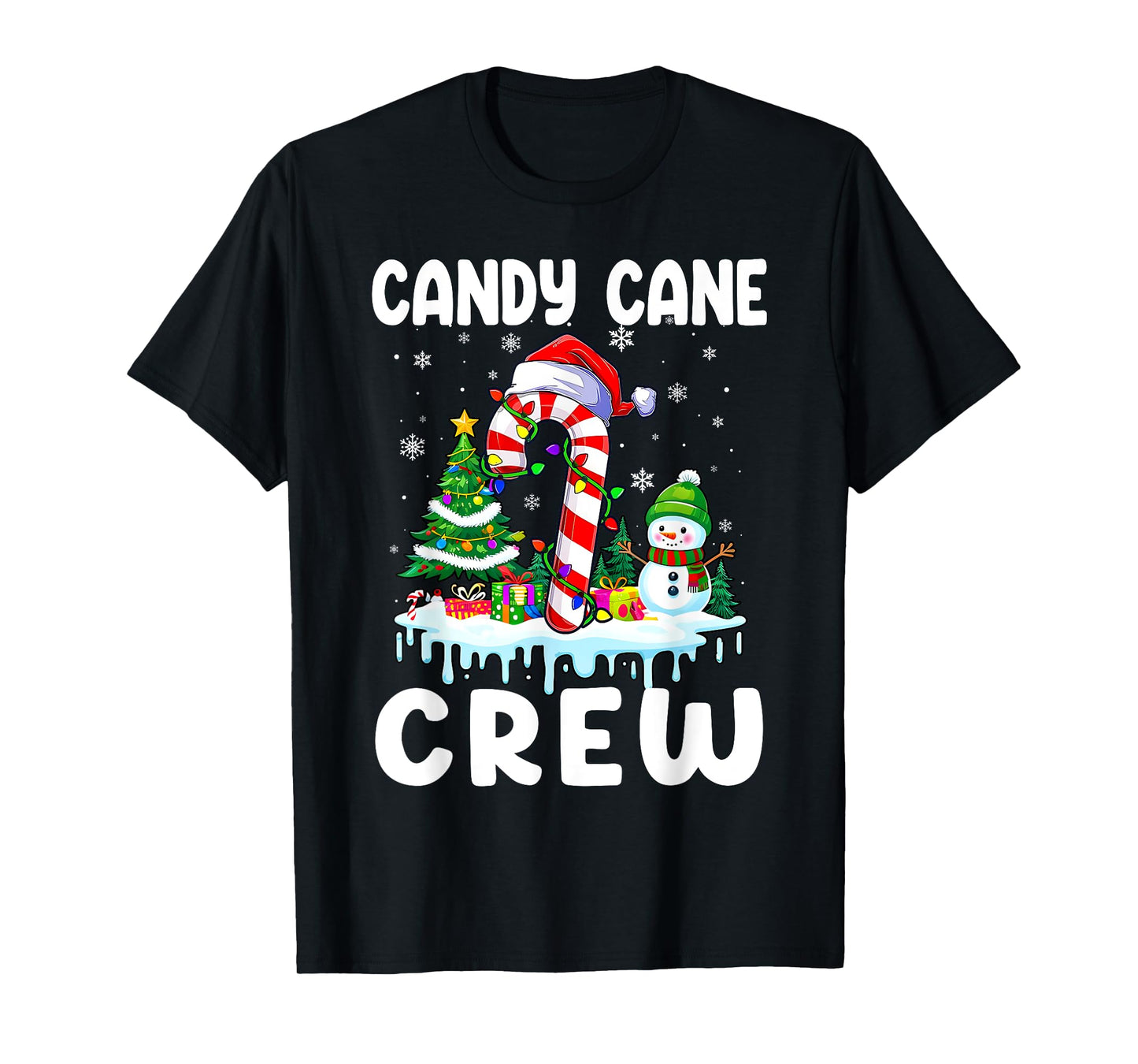 Candy Cane Crew Funny Christmas Holiday Boys Girls Men Women T-Shirt