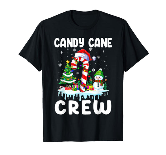 Candy Cane Crew Funny Christmas Holiday Boys Girls Men Women T-Shirt