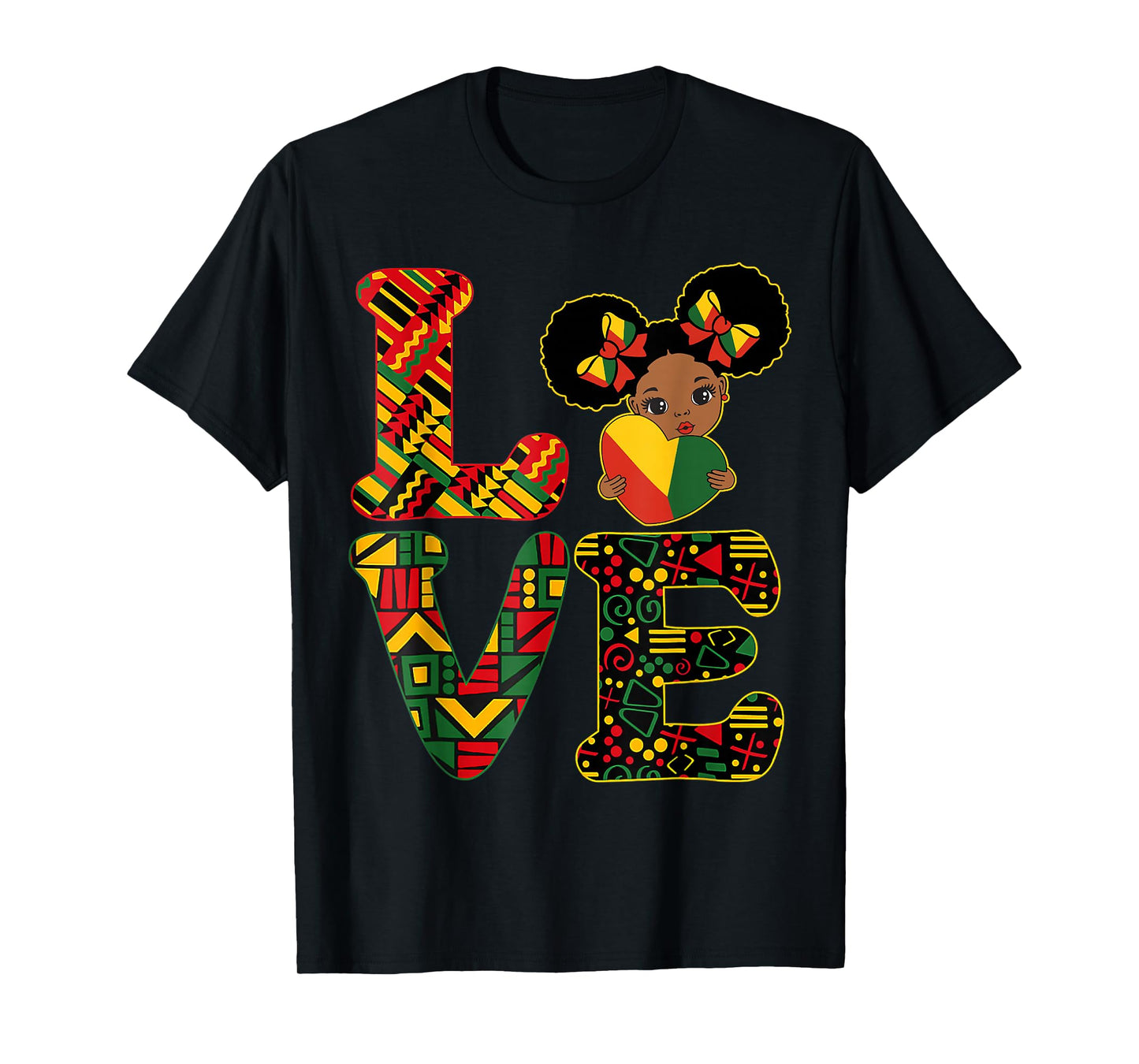 Love Black History Month Strong African Toddler Girls T-Shirt