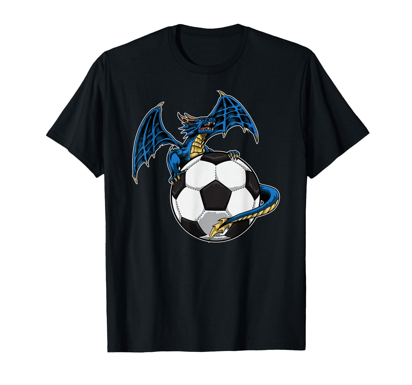 Cool Soccer Dragon Sitting On Soccer Ball T-Shirt