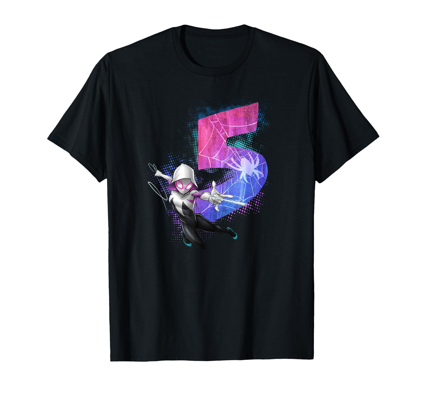 Marvel Ghost Spider Gwen Stacy 5th Birthday Graphic T-Shirt